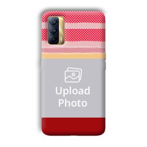 Red Pink Design Customized Printed Back Cover for Realme X7