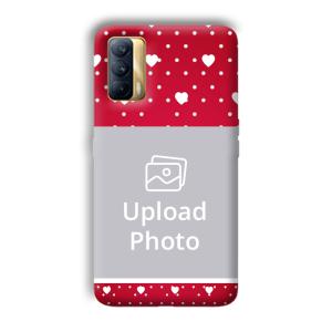 White Hearts Customized Printed Back Cover for Realme X7
