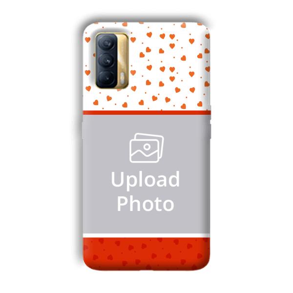 Orange Hearts Customized Printed Back Cover for Realme X7