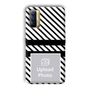 White Black Customized Printed Back Cover for Realme X7