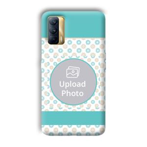 Blue Flowers Customized Printed Back Cover for Realme X7