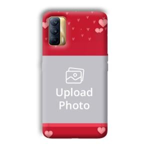Red Pink  Customized Printed Back Cover for Realme X7