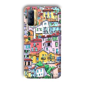 Colorful Alley Phone Customized Printed Back Cover for Realme X7