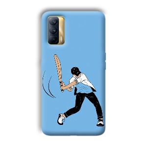 Cricketer Phone Customized Printed Back Cover for Realme X7
