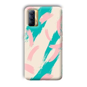 Pinkish Blue Phone Customized Printed Back Cover for Realme X7