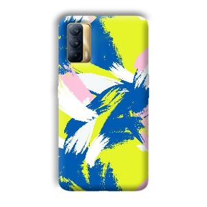 Blue White Pattern Phone Customized Printed Back Cover for Realme X7