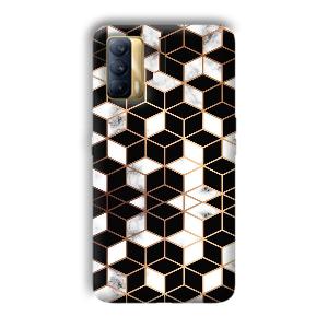 Black Cubes Phone Customized Printed Back Cover for Realme X7