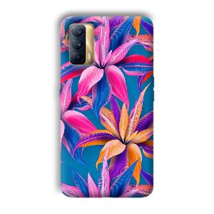 Aqautic Flowers Phone Customized Printed Back Cover for Realme X7