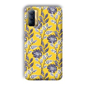 Yellow Fabric Design Phone Customized Printed Back Cover for Realme X7