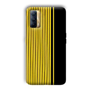 Yellow Black Design Phone Customized Printed Back Cover for Realme X7