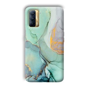 Green Marble Phone Customized Printed Back Cover for Realme X7