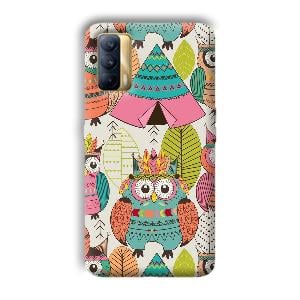 Fancy Owl Phone Customized Printed Back Cover for Realme X7