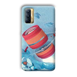 Blue Design Phone Customized Printed Back Cover for Realme X7