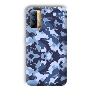 Blue Patterns Phone Customized Printed Back Cover for Realme X7