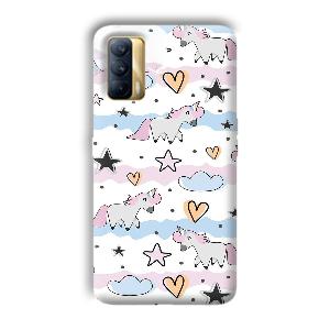 Unicorn Pattern Phone Customized Printed Back Cover for Realme X7