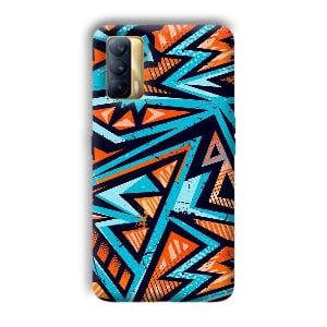Zig Zag Pattern Phone Customized Printed Back Cover for Realme X7