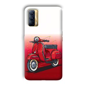 Red Scooter Phone Customized Printed Back Cover for Realme X7