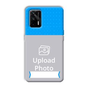 Sky Blue & White Customized Printed Back Cover for Realme X7 Max 5G