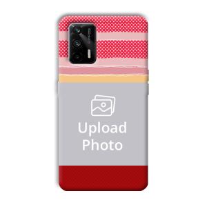 Red Pink Design Customized Printed Back Cover for Realme X7 Max 5G