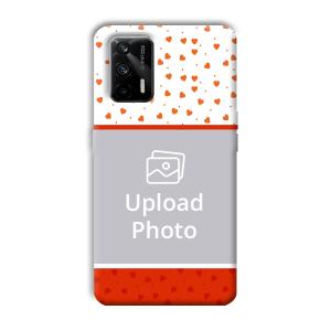 Orange Hearts Customized Printed Back Cover for Realme X7 Max 5G