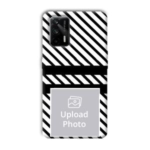 White Black Customized Printed Back Cover for Realme X7 Max 5G