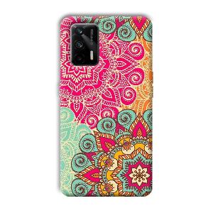 Floral Design Phone Customized Printed Back Cover for Realme X7 Max 5G