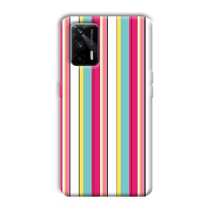 Lines Pattern Phone Customized Printed Back Cover for Realme X7 Max 5G