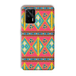 Colorful Rhombus Phone Customized Printed Back Cover for Realme X7 Max 5G