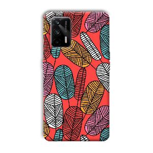 Lines and Leaves Phone Customized Printed Back Cover for Realme X7 Max 5G