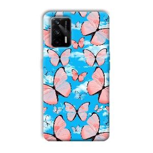 Pink Butterflies Phone Customized Printed Back Cover for Realme X7 Max 5G