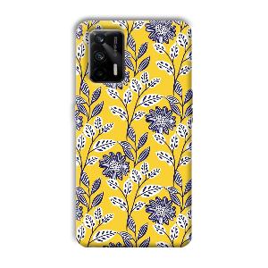 Yellow Fabric Design Phone Customized Printed Back Cover for Realme X7 Max 5G