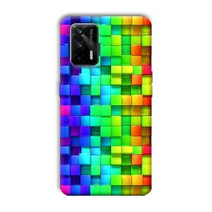 Square Blocks Phone Customized Printed Back Cover for Realme X7 Max 5G