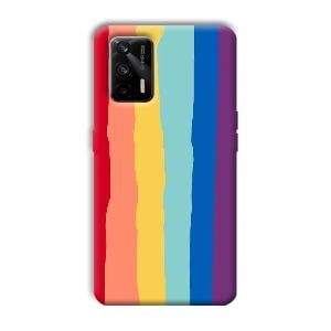 Vertical Paint Phone Customized Printed Back Cover for Realme X7 Max 5G