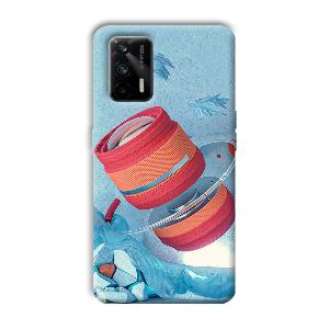Blue Design Phone Customized Printed Back Cover for Realme X7 Max 5G