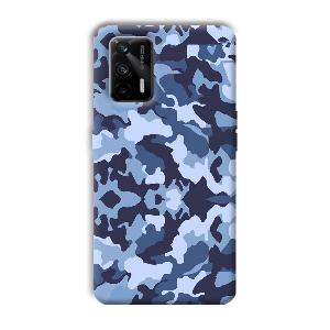 Blue Patterns Phone Customized Printed Back Cover for Realme X7 Max 5G