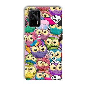Colorful Owls Phone Customized Printed Back Cover for Realme X7 Max 5G