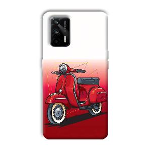 Red Scooter Phone Customized Printed Back Cover for Realme X7 Max 5G