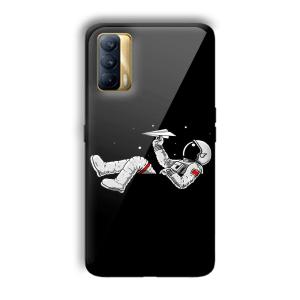Lazy Astronaut Customized Printed Glass Back Cover for Realme X7