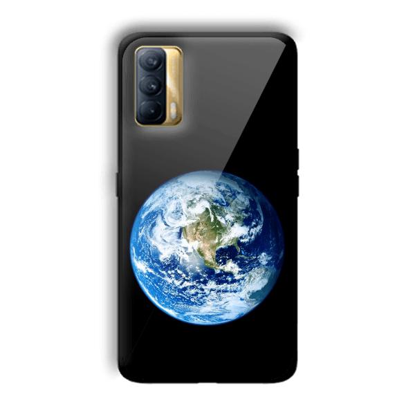 Floating Earth Customized Printed Glass Back Cover for Realme X7