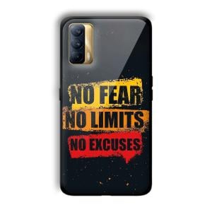 No Fear Customized Printed Glass Back Cover for Realme X7