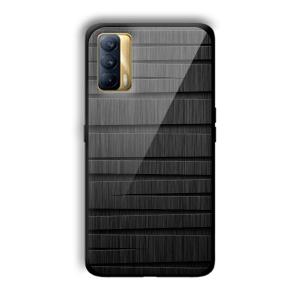 Black Wooden Pattern Customized Printed Glass Back Cover for Realme X7