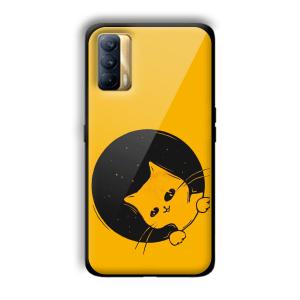 Sneaky Cat Customized Printed Glass Back Cover for Realme X7