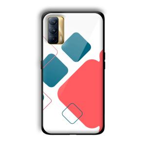 Abstract Squares Customized Printed Glass Back Cover for Realme X7