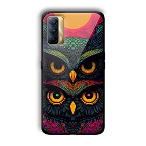 2 Owls Customized Printed Glass Back Cover for Realme X7