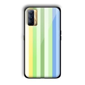Green and Blue Customized Printed Glass Back Cover for Realme X7