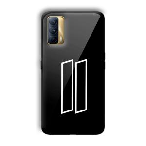 2 Stripes Customized Printed Glass Back Cover for Realme X7