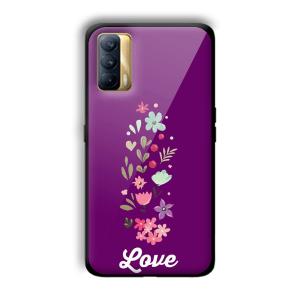 Purple Love Customized Printed Glass Back Cover for Realme X7