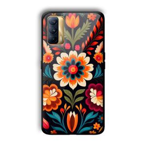 Flowers Customized Printed Glass Back Cover for Realme X7