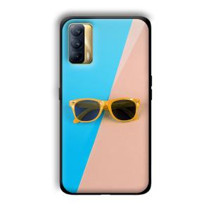 Cool Sunglasses Customized Printed Glass Back Cover for Realme X7