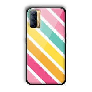 Solid Stripes Customized Printed Glass Back Cover for Realme X7